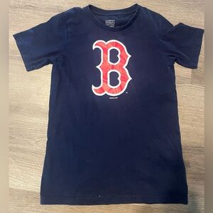 Boston Red Sox Navy Blue Short Sleeve Tee with Red Logo
